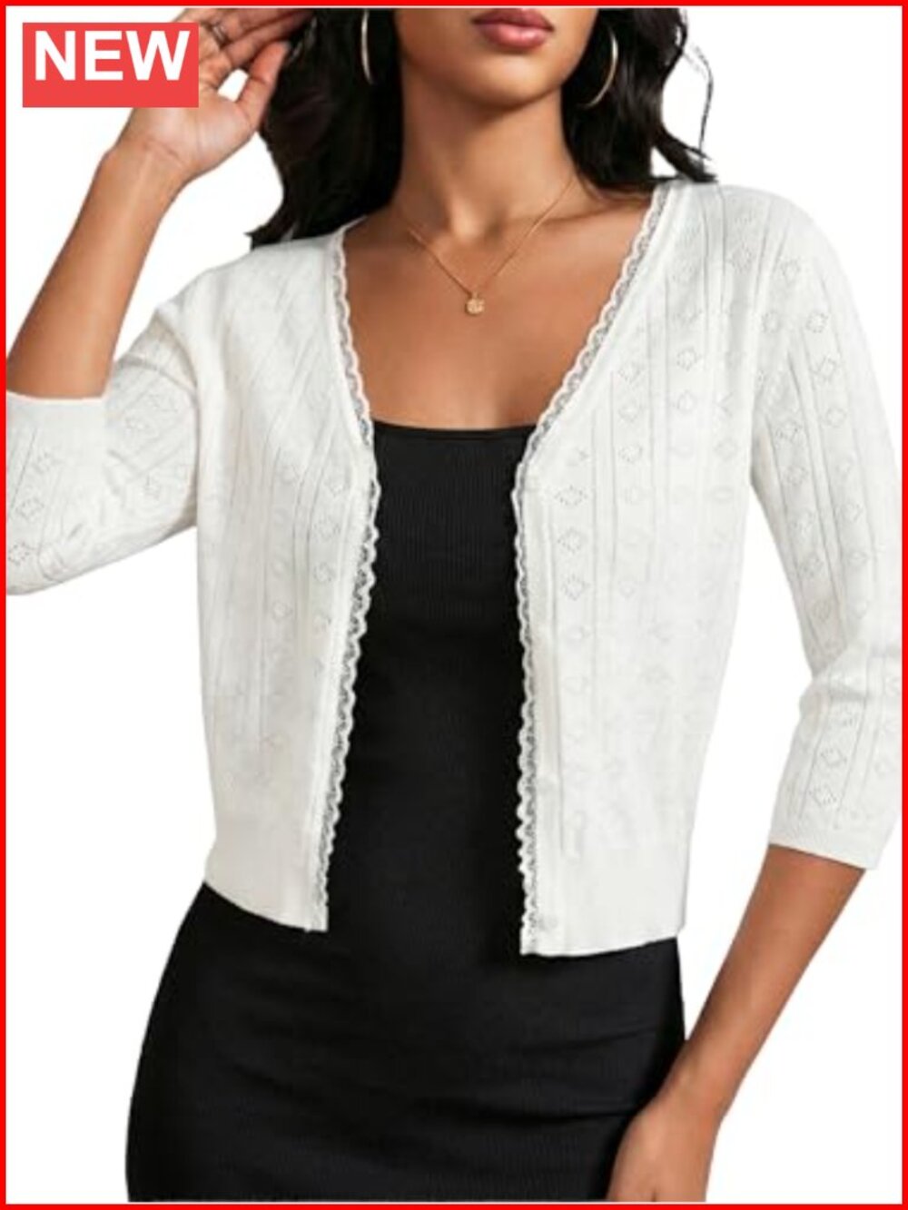 Cropped Button Down Cardigan Sweater Shrug Short Sleeve Lightweight Knit Top